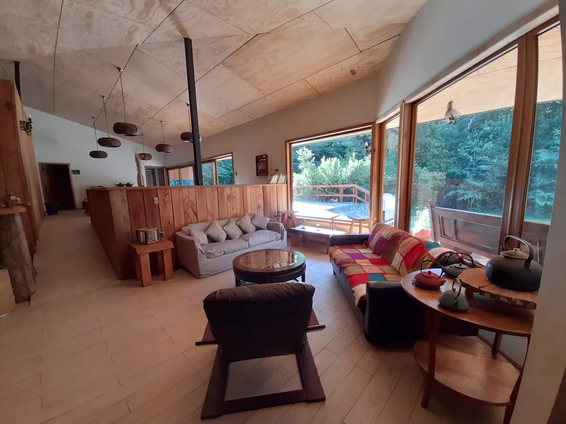 Espacio común amplio del refugio